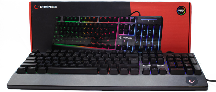 Klawiatura przewodowa Rampage KB-R34 Winner RGB USB Black (8680096129544) - obraz 6
