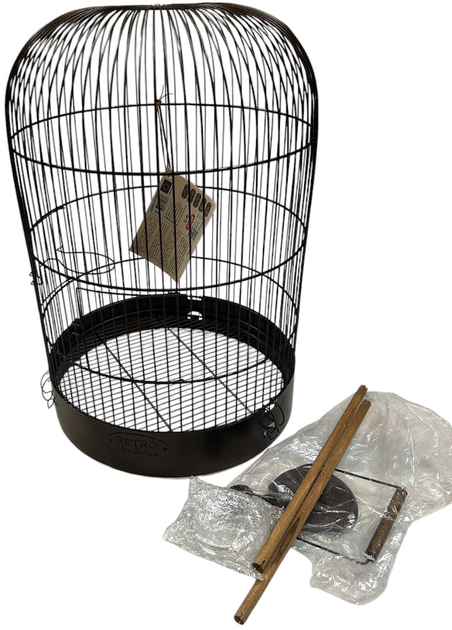 Klatka dla ptakow ZOLUX Retro Lisette czarna 34x34x47cm (DLZZOUKLA0056) (3336021048606) (955555904883566) - Outlet - obraz 3