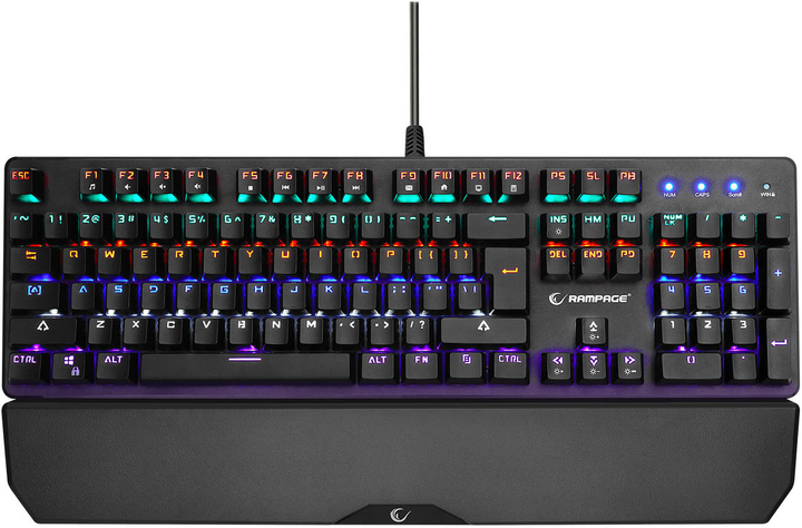 Klawiatura przewodowa Rampage KB-R86 UMBRA Kaicheng Red USB Black (KB-R86BLACKRS) - obraz 1