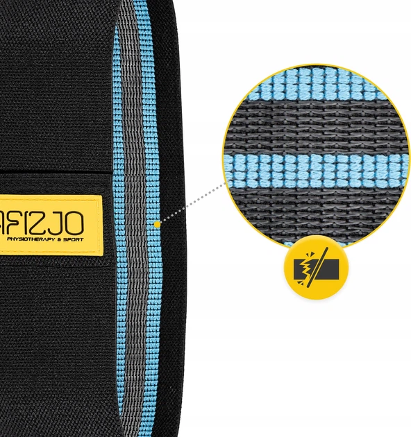 Резинка для фитнеса и спорта из ткани 4FIZJO Hip Band 15-20 кг Black/Blue (P-5907739310293) - изображение 11