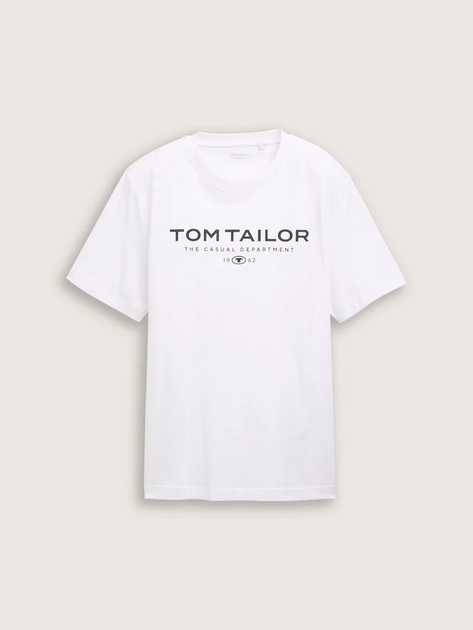 Футболка Tom Tailor Printed T-shirt L Білий 1045773-20000 - Фото 4 Футболка Tom Tailor Printed T-shirt L Білий 1045773-20000 - изображение 4