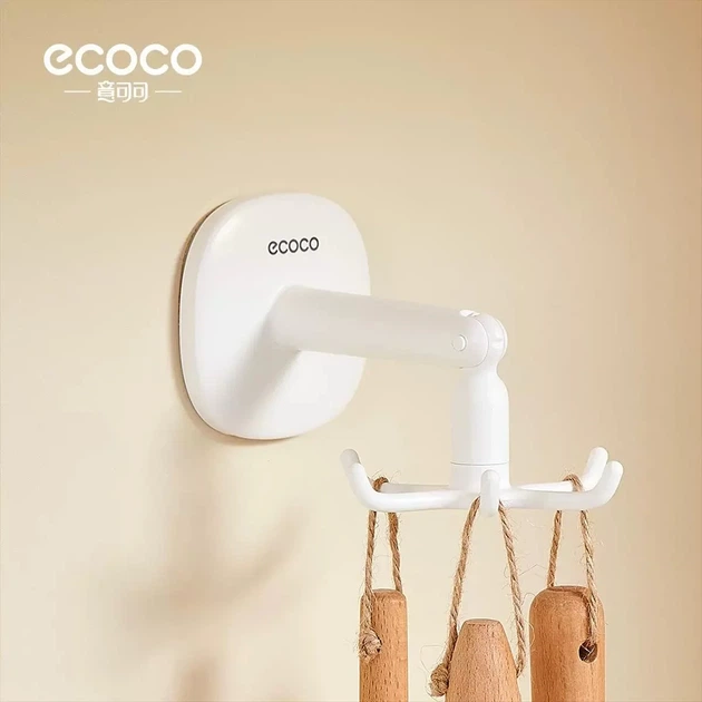 Універсальний настінний гачок із поворотним механізмом Ecoco Білий - зображення 6