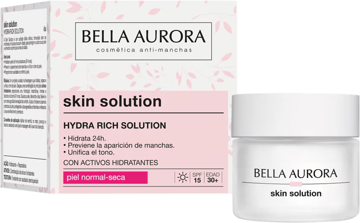 Krem do twarzy Bella Aurora Skin Solution Hydra Rich Solution SPF15 50 ml (8413400002413) - obraz 2
