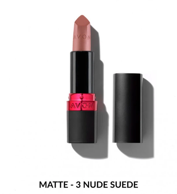 Увлажняющая матовая губная помада Avon «Ультра» 3 Nude Suede/3 Нюд и блюз - Фото 1 Увлажняющая матовая губная помада Avon «Ультра» 3 Nude Suede/3 Нюд и блюз - изображение 1