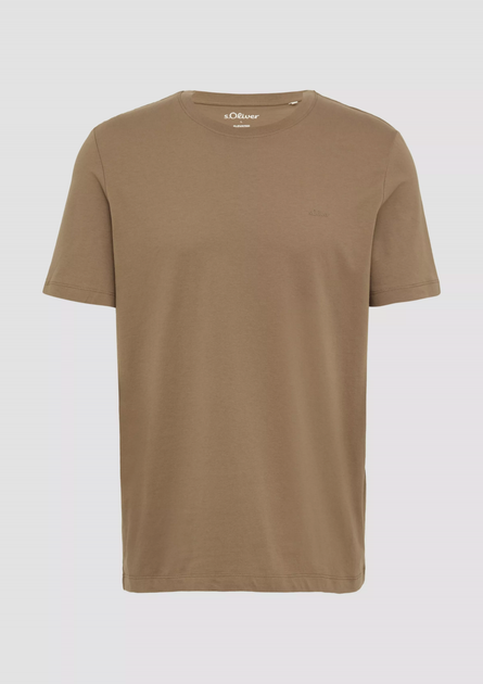 Футболка s.Oliver T-Shirt mit Crew Neck M Коричневий 2165525.8483 - изображение 5