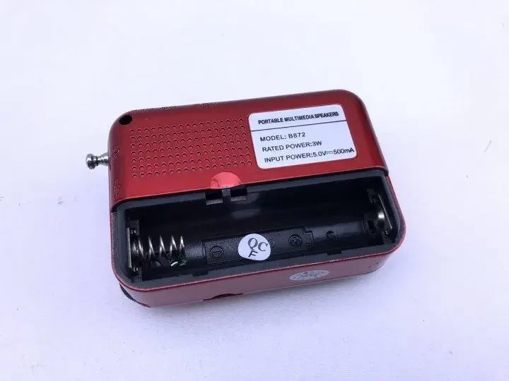 Портативный Радиоприемник карманный аккумуляторный BBK MP3 USB+TF card красный (B872/ 8206) - изображение 4