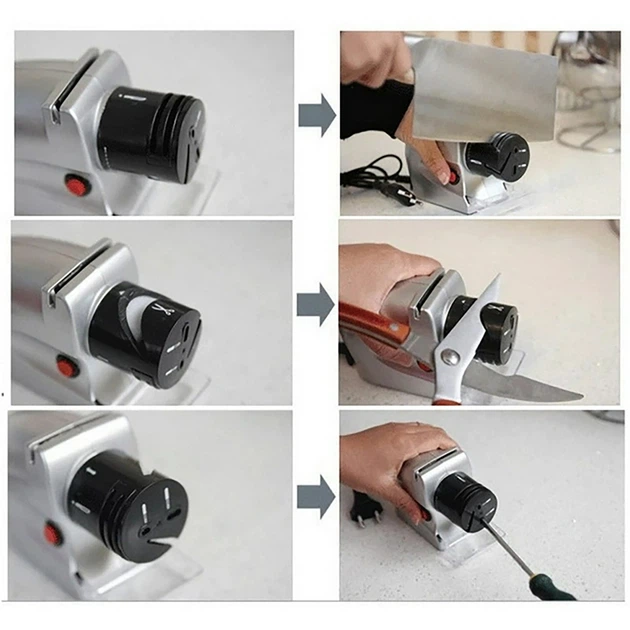 Электрическая точилка для ножей и ножниц ELECTRIC SHARPENER для заточки ножей 220В - изображение 3