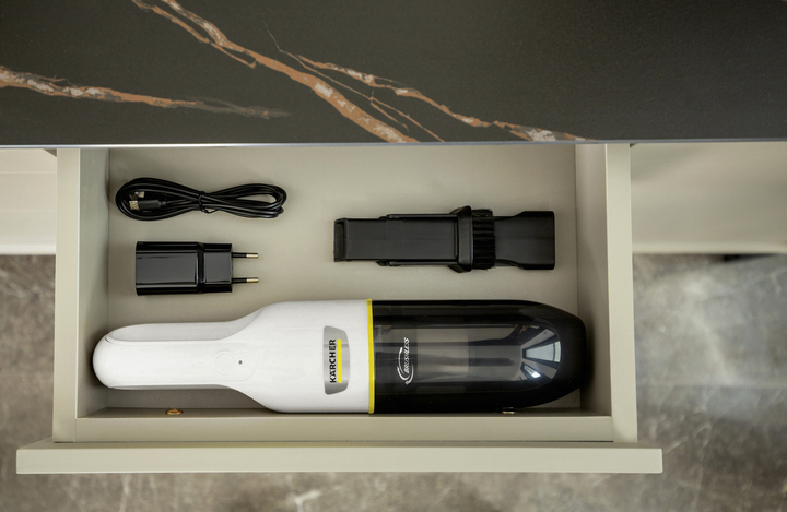 Мощный ручной пылесос аккумуляторный Karcher CVH 2 Premium: с АКБ 7.2V 2.0 Ah, бак 0.15 л - изображение 10