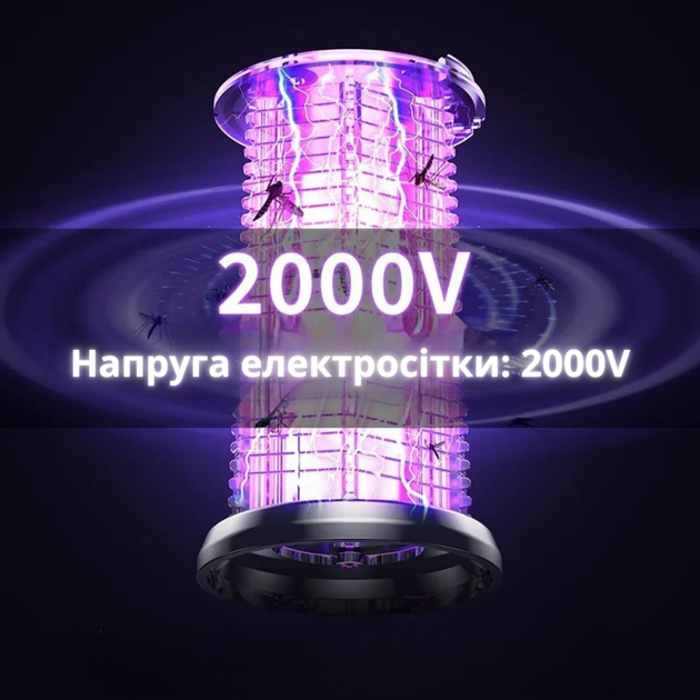 Антимоскитная лампа аккумуляторная портативная с ловушкой от насекомых,светильник уничтожитель комаров и мух J10 mosquito_ lamp_2 - Фото 5 Антимоскитная лампа аккумуляторная портативная с ловушкой от насекомых,светильник уничтожитель комаров и мух J10 mosquito_ lamp_2 - изображение 5