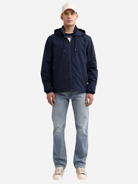 Kurtka wiatrówka męska z kapturem Big Star Travello 403 L Granatowa - obraz 3