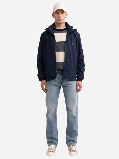 Kurtka wiatrówka męska z kapturem Big Star Travello 403 L Granatowa - obraz 4