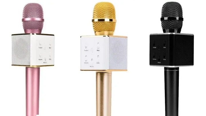 Бездротовий караоке-мікрофон WSTER WS-858 Bluetooth USB AUX FM - зображення 6