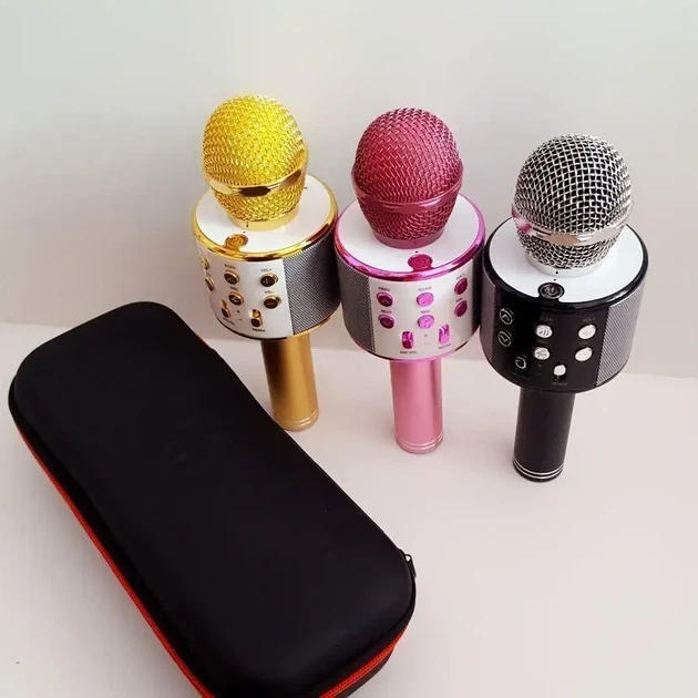 Бездротовий мікрофон Q7 Bluetooth Wireless Wster WS-858 Microphone портативний караоке мікрофон з динаміком - зображення 8