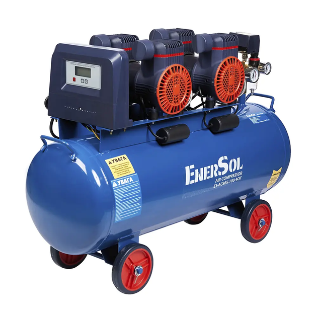 Потужний компресор повітряний безмасляний EnerSol ES-AC885-100-4OF : ресивера 100 л, 3.36 кВт, 8 бар, вага 46.5кг - Фото 2 Потужний компресор повітряний безмасляний EnerSol ES-AC885-100-4OF : ресивера 100 л, 3.36 кВт, 8 бар, вага 46.5кг - зображення 2
