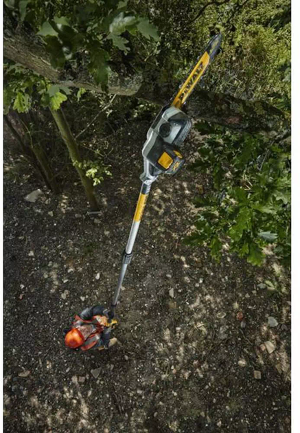Профессиональный высоторез аккумуляторный бесщеточный со штангой DeWALT DCMPS567N: без АКБ, шина 20см, штанга - изображение 6