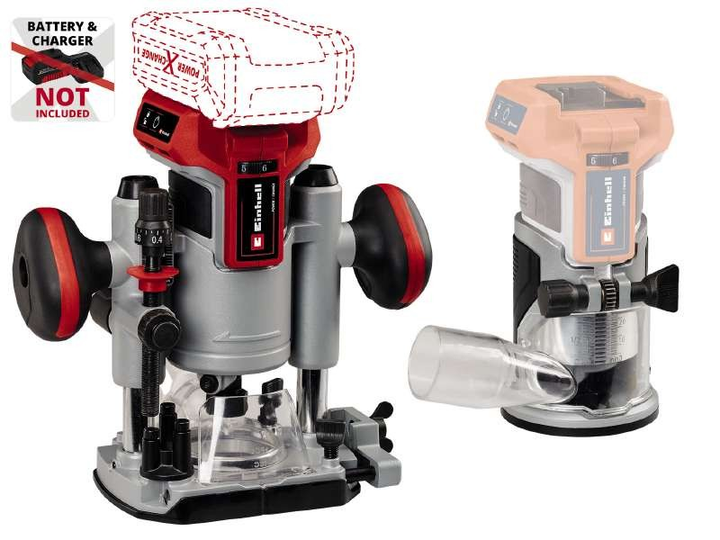 Акумуляторний безщітковий фрезер/фрезер окантовочний Einhell TP-RO 18 Set Li BL - Solo : (без АКБ та з/п) - Фото 2 Акумуляторний безщітковий фрезер/фрезер окантовочний Einhell TP-RO 18 Set Li BL - Solo : (без АКБ та з/п) - зображення 2