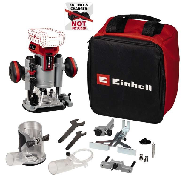Акумуляторний безщітковий фрезер/фрезер окантовочний Einhell TP-RO 18 Set Li BL - Solo : (без АКБ та з/п) - Фото 3 Акумуляторний безщітковий фрезер/фрезер окантовочний Einhell TP-RO 18 Set Li BL - Solo : (без АКБ та з/п) - зображення 3