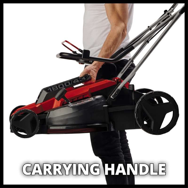 Мощная газонокосилка электрическая для травы Einhell GC-EM 1800/43 : 1800 Вт, ширина скашивания 43 см, 800 м² - изображение 4