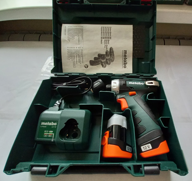 Потужний акумуляторний дриль-шуруповерт Metabo PowerMaxx BS Basic LC 12 : 34 Нм, кейс шуруповерт для дому (600984500) - Фото 7 Потужний акумуляторний дриль-шуруповерт Metabo PowerMaxx BS Basic LC 12 : 34 Нм, кейс шуруповерт для дому (600984500) - зображення 7