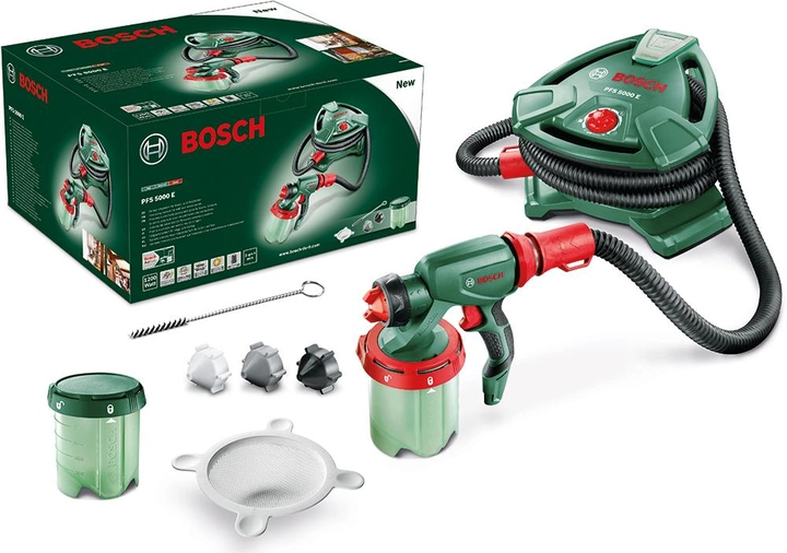 Профессиональный электрический краскораспылитель Bosch PFS 5000 Е : 1200 Вт, нанесение краски 3 м²/мин, контейнер 1 л - изображение 9
