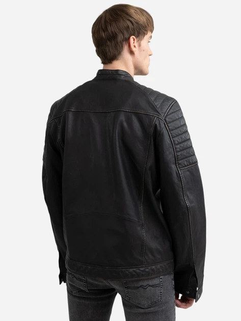 Kurtka skórzana męska Big Star Hideo 906 L Czarna - obraz 2