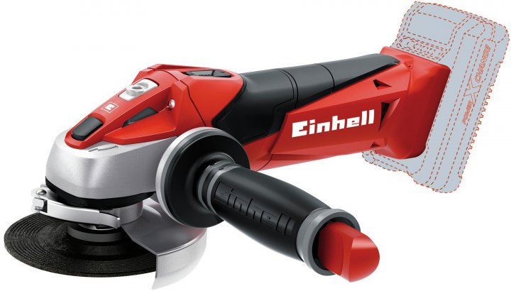Угловая шлифмашина Einhell TE-AG 18/115 Li Solo : + аккум Li-ion 18 В + , 8500 об/мин, диаметр диска 115 мм - изображение 2