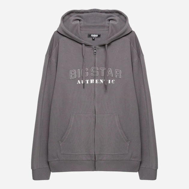 Толстовка на блискавці чоловіча Big Star Berkus 905 S Сіра (5900714842321) - зображення 8