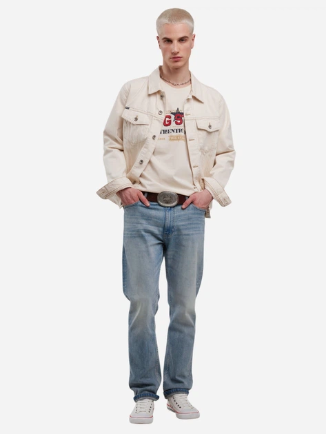 Koszulka męska bawełniana Big Star Enifer 103 S Beżowa - obraz 3