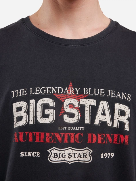Koszulka męska bawełniana Big Star Enifer 906 S Czarna - obraz 5