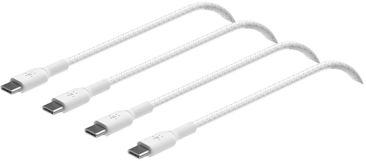 Кабель Belkin Braided USB Type-C – USB Type-C 60W 1 м 2 шт. White (CAB004BT1MWH2PK) - зображення 5