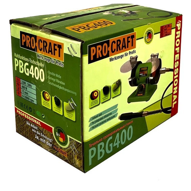 Станок для заточки ProCraft PBG-400 (000400) - Фото 7 Станок для заточки ProCraft PBG-400 (000400) - изображение 7