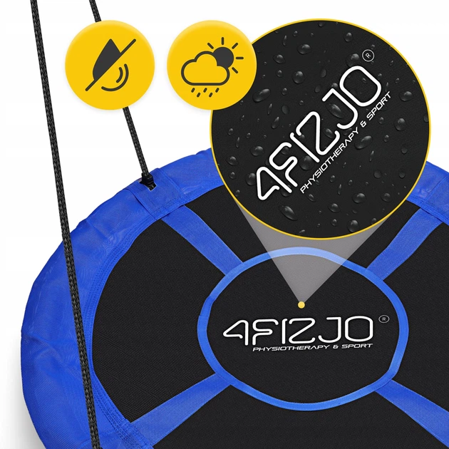 Качеля-гнездо круглая 4FIZJO XL 110 см Black/Blue (P-5907739316677) - изображение 4