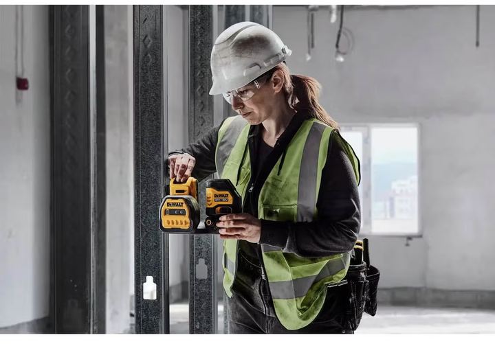 Профессиональный уровень лазерный линейный DeWALT с АКБ 30м 2 лучи зеленые (DCE088D1G18) - изображение 7
