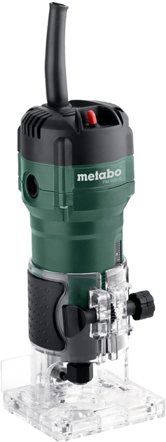 Профессиональный ручной столярный кромочный фрезер по дереву Metabo FM 500-6 : 500 Вт, 6 цанга - Фото 1 Профессиональный ручной столярный кромочный фрезер по дереву Metabo FM 500-6 : 500 Вт, 6 цанга - изображение 1