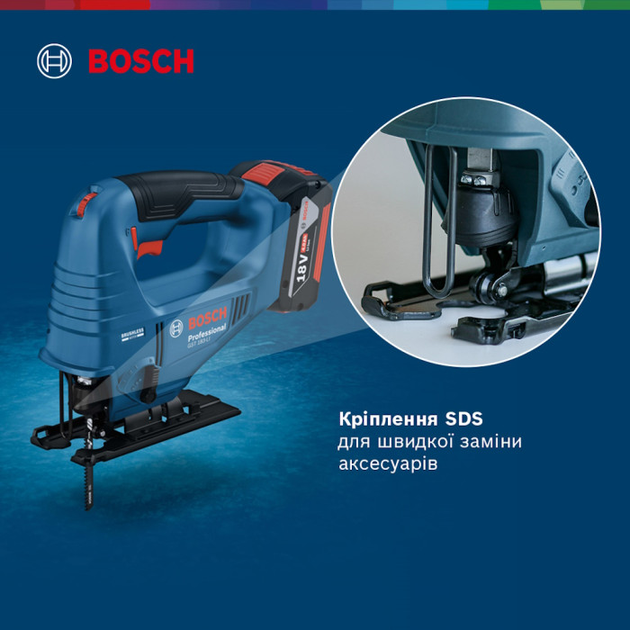 Профессиональный аккумуляторный лобзик Bosch GST 183-LI Solo: без АКБ, 3300 об/мин (06015B7020) - изображение 3