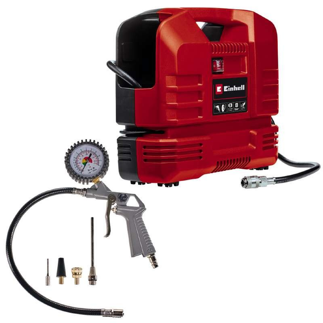 Потожний компресор Einhell TC-AC 190 OF Set : 1100 Вт, 3750 об/хв, макс.продуктивність 190л /хв (4020660) - зображення 2