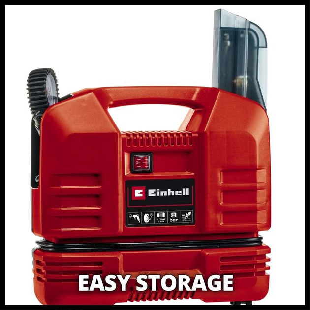 Потожний компресор Einhell TC-AC 190 OF Set : 1100 Вт, 3750 об/хв, макс.продуктивність 190л /хв (4020660) - зображення 5