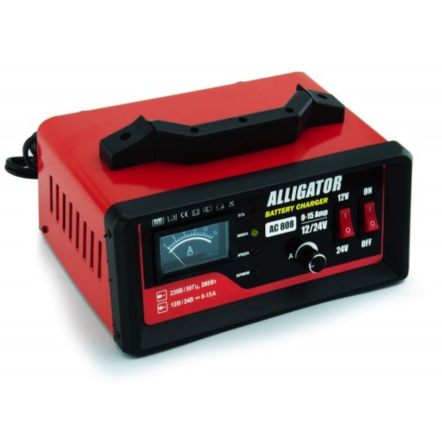 Мощное зарядное устройство Alligator AC808 : 12/24 В, 15 А, 150 Ач - изображение 2