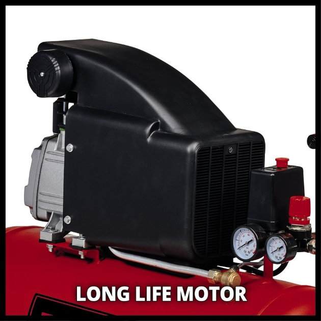 Мощный масляный компрессор Einhell TC-AC 270/50/8: 1,8 кВт /2,5 л.с. 2850 об/мин, 270 л/мин, 8 бар - Фото 2 Мощный масляный компрессор Einhell TC-AC 270/50/8: 1,8 кВт /2,5 л.с. 2850 об/мин, 270 л/мин, 8 бар - изображение 2