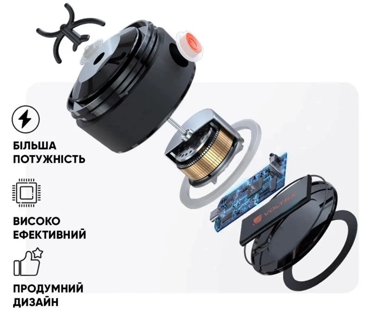 Шейкер спортивний електричний VOLTRX Gallium 600 мл Tritan Green (Gallium_Green) - Фото 9 Шейкер спортивний електричний VOLTRX Gallium 600 мл Tritan Green (Gallium_Green) - зображення 9