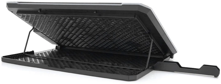 Охлаждающая подставка для ноутбука Ice Coorel K15 10-17" RGB Black (YT31505) - Фото 2 Охлаждающая подставка для ноутбука Ice Coorel K15 10-17" RGB Black (YT31505) - изображение 2
