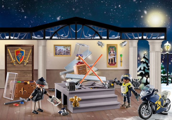 Zestaw zabawek dla dzieci Playmobil Kalendarz adwentowy: Police - Museum Theft 71347 (4008789713476) - obraz 4