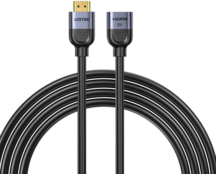Подовжувальний кабель Unitek HDMI (M) - HDMI (F) 2.1, 8K 2m (C11091AGY01-2M) - зображення 4