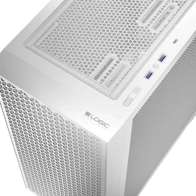 Obudowa Logic Concept Dart Pro Midi White Mesh (AT-DART-PRO-0000-20) - obraz 4