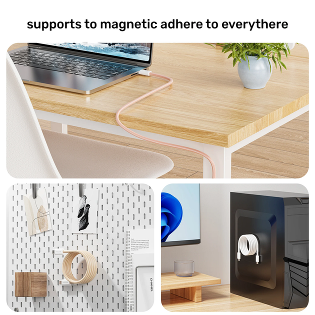 Кабель Unitek 100W Magnetic USB-C Cable White (C14141AWH01-1M) - зображення 10