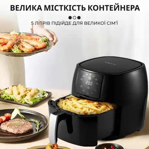 Аэрофритюрница SOKANY SK-8018 5 л с антипригарным покрытием и таймером - изображение 10