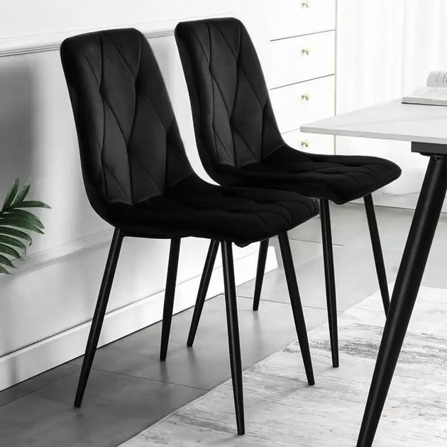 Zestaw krzeseł do kuchni i salonu ModernHome by Multistore MC47-1 4 szt Black (5905817000678) - obraz 9
