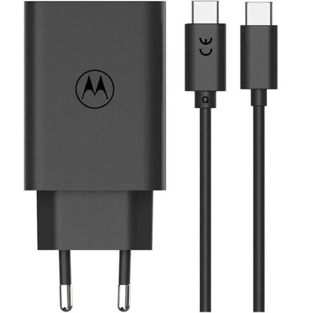 Комплект зарядный блок и кабель MOTOROLA 68W USB-С 1m (MC-682N) - Фото 1 Комплект зарядный блок и кабель MOTOROLA 68W USB-С 1m (MC-682N) - изображение 1