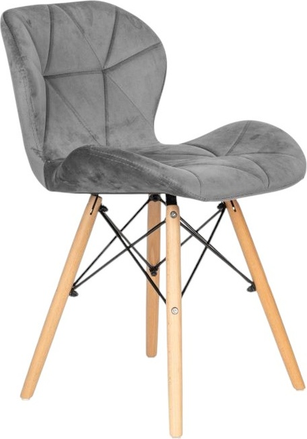 Набір стільців для кухні та вітальні ModernHome by Multistore KJC208 4 шт Grey (5905817000685) - зображення 3
