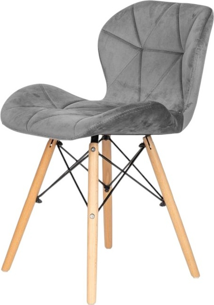 Набір стільців для кухні та вітальні ModernHome by Multistore KJC208 4 шт Grey (5905817000685) - зображення 4